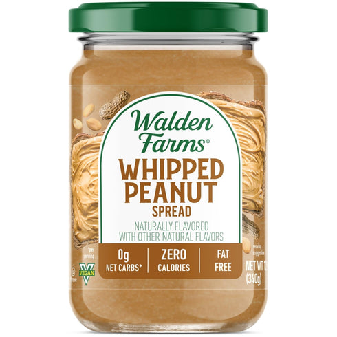 Walden Farms Whipped Peanut Spread Zero Calorie, Low Carb, Keto-Friendly, Vegan, Sugar-Free,