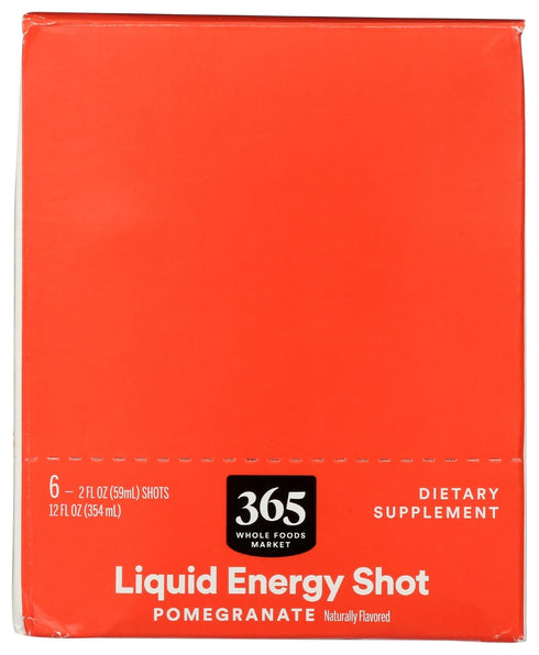 365 2 Oz, 6 Count by Whole Foods Market Pomegranate Energy Shot, Fl
