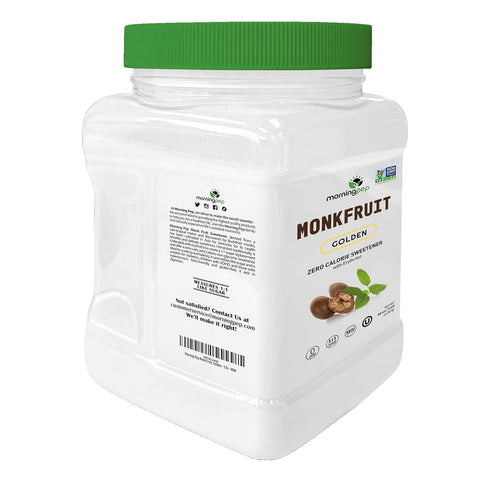 5 lb, 1:1 5 lb Morning Pep Monk Fruit Sweetener, golden Sugar Substitute, Keto Friendly, Sugar Replacement, Zero