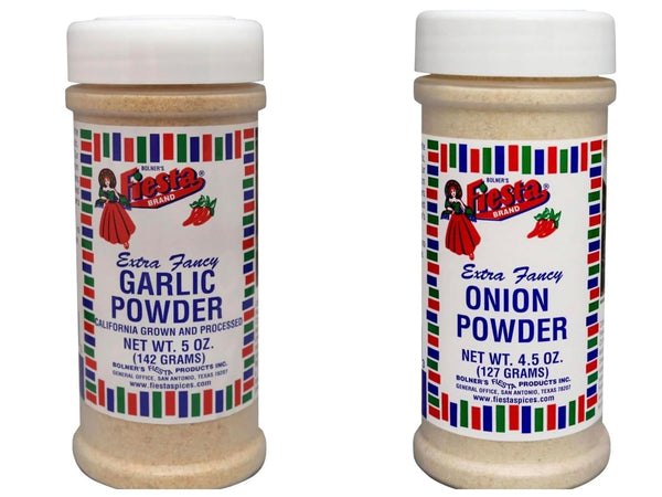 Bolner's Fiesta Seasonings Flavor Pairing Set (Garlic Powder 5oz & Onion Powder 4.5oz)