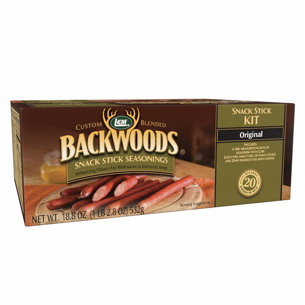 LEM Products Backwoods Original Snack Stick Seasoning Sausage Kit, Ideal for Wild