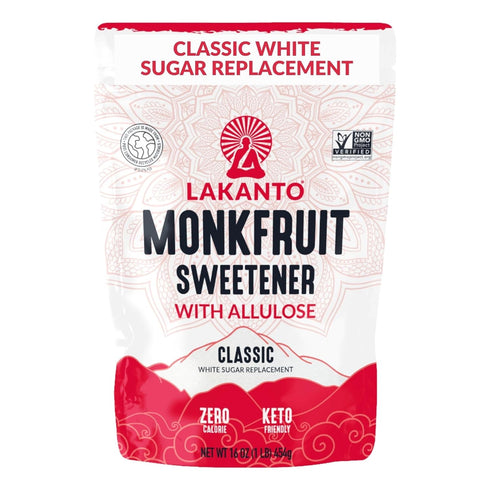 Lakanto Classic Monk Fruit Sweetener With Allulose, White Sugar Substitute From Monk
