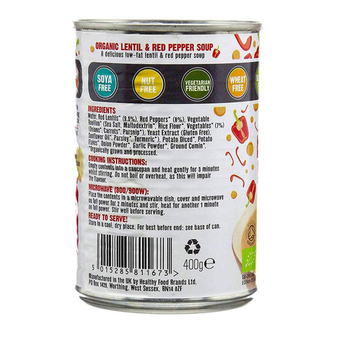 Free & Easy 400 Organic Lentil and Red Pepper Soup Grams