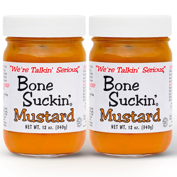 Bone Suckin' Mustard World Champion Flavor, Made in the USA, Non-GMO, Gluten-Free,