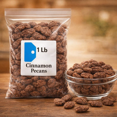 Triplenet Pricing Cinnamon Pecans 1 lb Bag, Sweet & Crunchy Spiced Nuts, Gourmet Snack