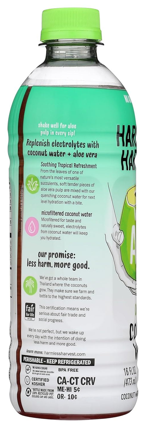 Harmless 16 Harvest Coconut Water with Aloe, FZ