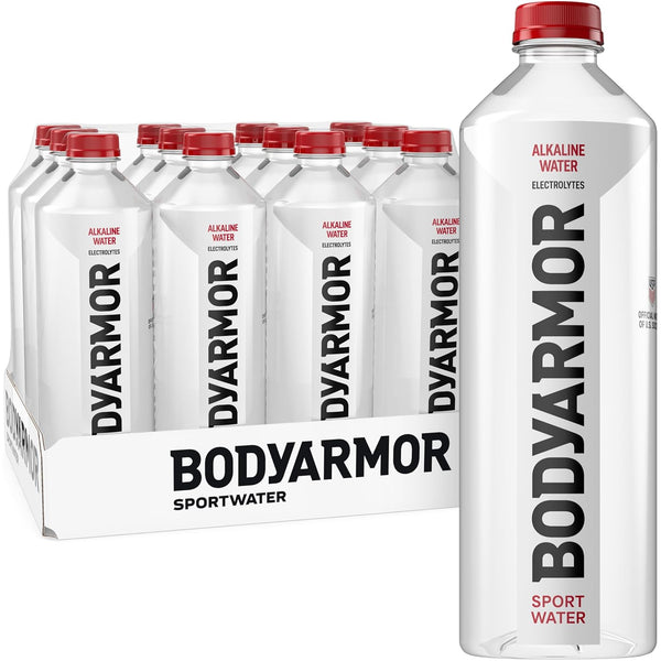 BODYARMOR SportWater Alkaline Water, Superior Hydration, High Alkaline Water pH 9+, Electrolytes,