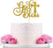 WeBenison God Bless Cake Topper, Gold Glitter for First Communion Baby Shower Party Decorations