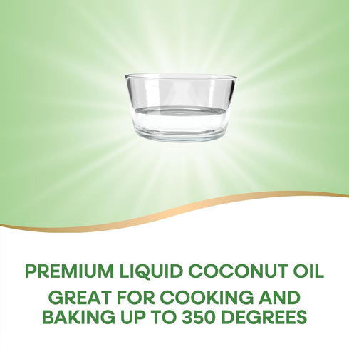 20 Oz (Packaging Nature's Way Liquid Coconut Oil, Oil for Cooking, Superior Flavor and Aroma, Hexane Free, Stays