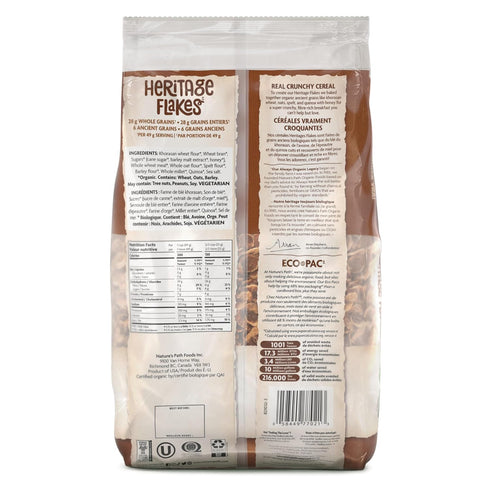 32 oz (Pack 2), Packaging Nature's Path Organic Heritage Flakes Cereal, of Non-GMO, Earth Friendly