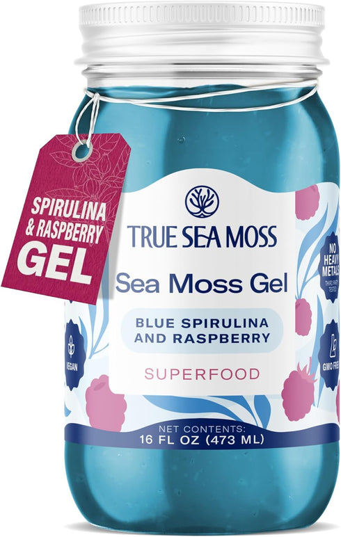 TrueSeaMoss Sea Moss Gel Made in USA Wildcrafted Seamoss, Fruits & Jarred