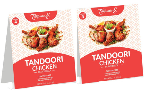 Tandoori Chicken and Cumin Rice Indian Food Spices Kit by Flavor Temptations, Gluten Free, Organic Spices, 2 Kits