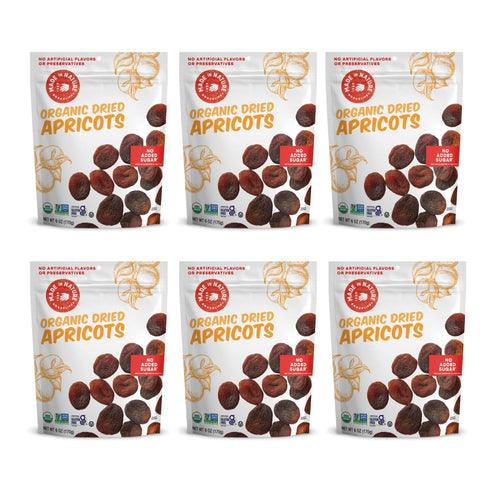 Made In Nature Organic Dried Apricots, 6 Ounce (Pack of 6) Vegan