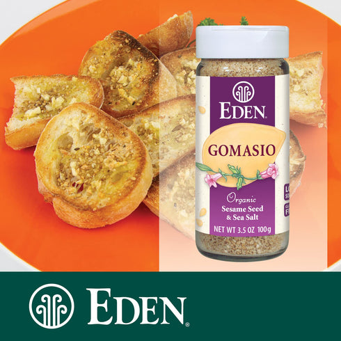 3.5 oz (2-Pack) Eden Organic Gomasio, Sesame Seeds and Sea Salt, Umami, Traditional, Furikake, Seasoning, Macrobiotic