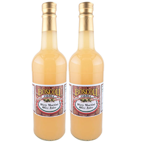 Boscoli Dirty Martini Olive Juice - 25 oz Bottle, Pack of 2,