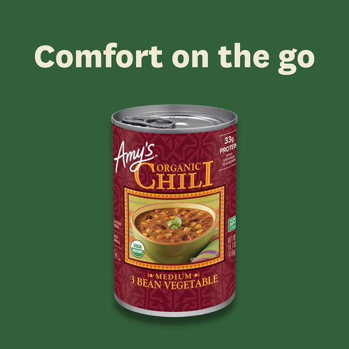 3 14.7 Oz, Pack 12 Amy's Organic Bean Vegetables Chili