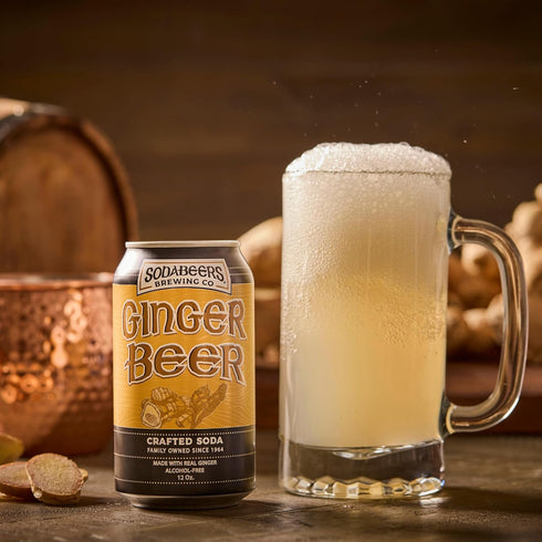 (12 Ginger Beer | SodaBeers Brewing Co | Alcohol-Free, Gluten-Free Crafted Sodas Made With Natural Flavors and Real