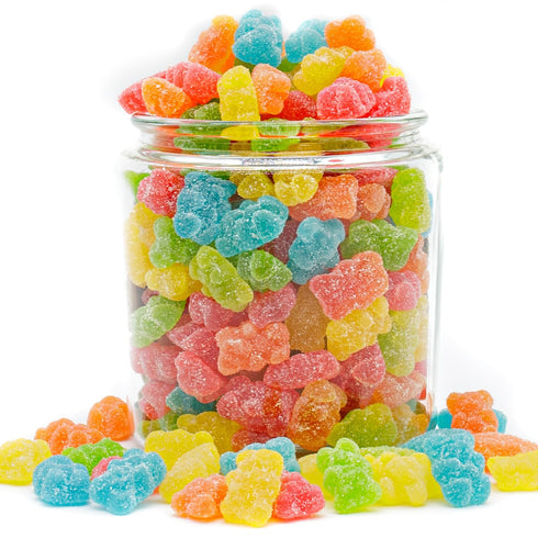 Gummy 2 lb Gummies, Guatemalan Bears Assorted Flavors (Orange, Peach, Cherry, Grape, Cranberry, Apple), Gelatin Based