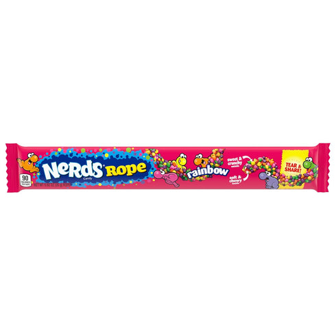 Gummy, 0.92 Oz Nerds Rope, Candy, Rainbow, Crunchy