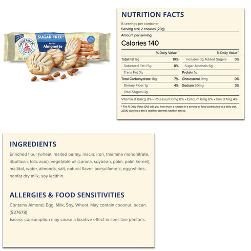 FIJIAN MADE #1 (Pack 4 8 Oz ZERO SUGAR COOKIES - Iced Almonette, Oatmeal of x Ea) Made With Real Ingredients ...