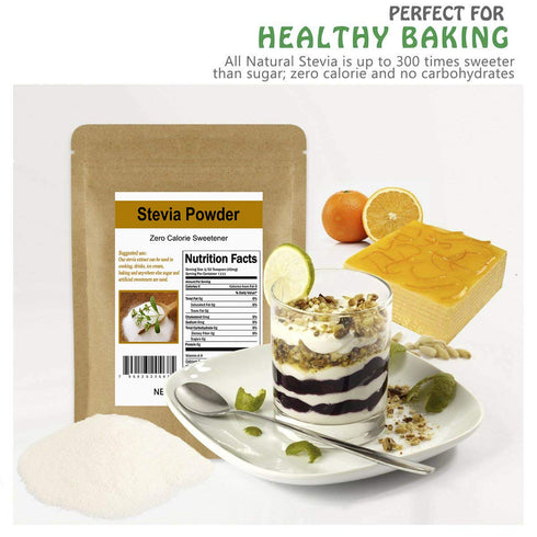 CCnature Stevia Powder Extract Natural Sweetener, Zero Calorie Sugar Substitute, 2 oz