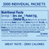 HEARTLAND Packets, 2000 Count Complements Zero Calorie Aspartame Blue Sweetener