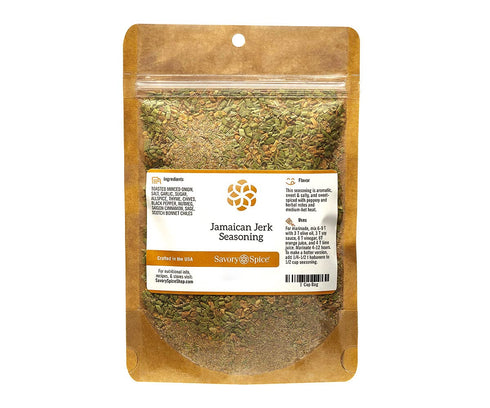 Savory Spice Jamaican Jerk Seasoning - Sweet & Spicy Dry Rub for Jerk Chicken, Steak, Pork & Shrimp | Use for Homemade
