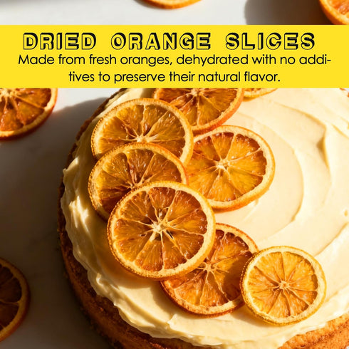 150G/5.3OZ (35-45Slices) packaged, Dried Orange Slices, Dehydrated Orange Slices, Individually NO Additives Dry Orang-e