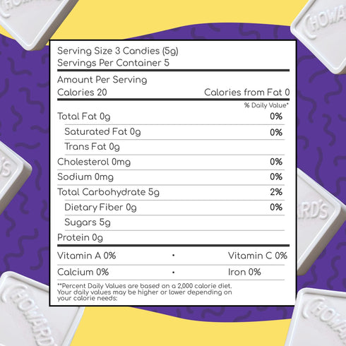 24 Count Choward's Violet Mints Candy - Gift Edition, | Floral-Flavored Treats for a Sweet Celebration!