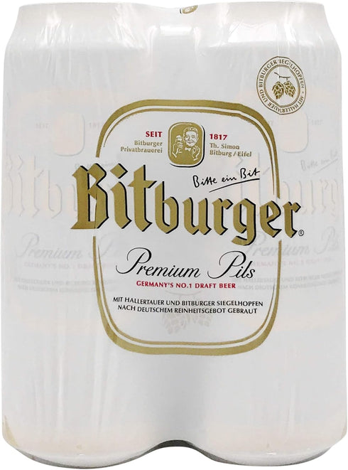 Bitburger 4pk, 16.9 Oz , Pilsner, Fl Cans