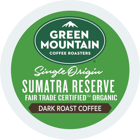 60 Count, (6 Packs 10) Green Mountain Coffee Roasters Sumatra Reserve, Keurig Single Serve K-Cup Pods, Dark Roast