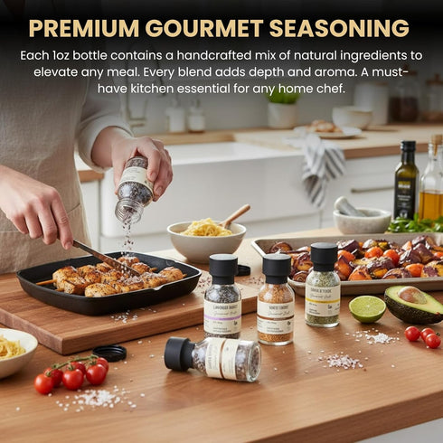 20 Pack Set, Gourmet Salt Sampler Collection - Premium Seasoning Gift Includes Truffle, Smoked, Garlic, Merlot