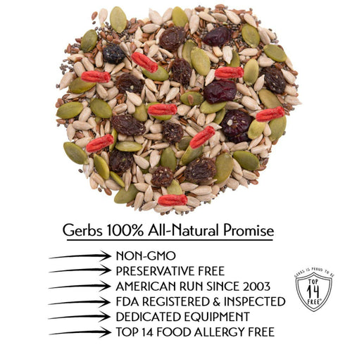 4 lbs. 5 5 14 Gerbs Superfood Snack Mix | Raw Seeds & Unsulfured Sweetened Dried Fruit, Resealable Bag | Sweet-Tart