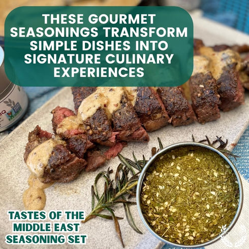 Set Pack GLP-1 Middle Eastern Seasonings Gourmet Gift | Tastes of The Middle East | Artisanal Spice Blends Six | Non