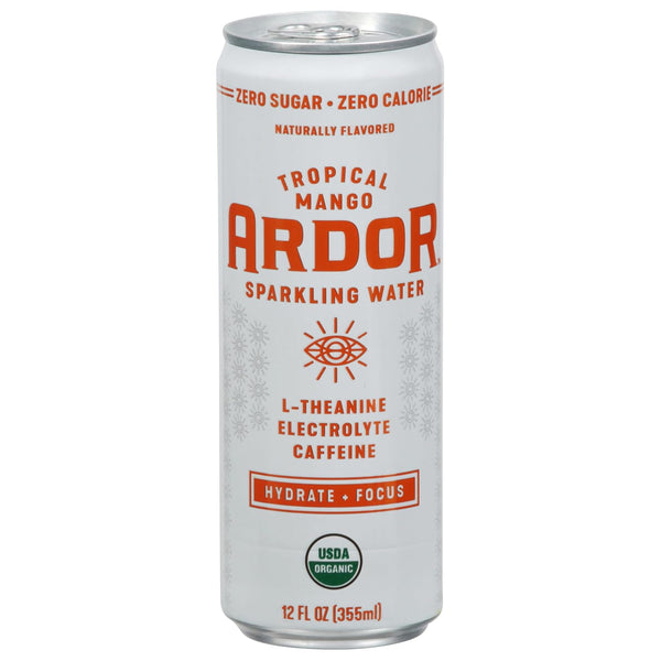 Ardor, Water Sparkling Tropical Mango Organic, 12 Fl Oz