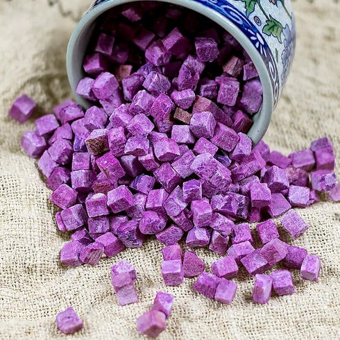WEIJUEJIYI 150g (5.29oz) Diced Purple Potato Original Dehydrated Vegetables, Natural Food Coloring, No Added, Crisp
