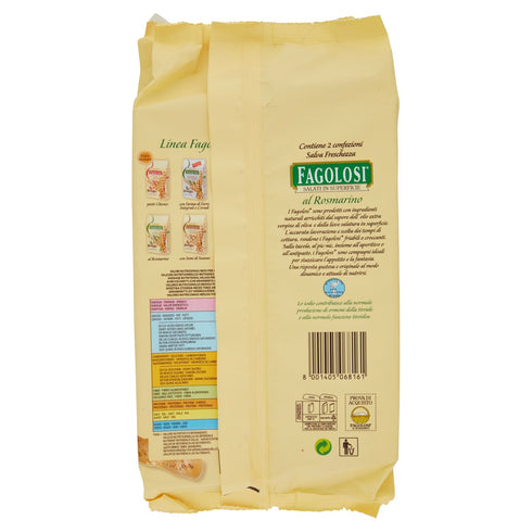GrissinBon 8.45oz(250g) Packages (Pack 2) Grissin Bon: "Fagolosi" Salted Italian Breadsticks, Rosemary Taste