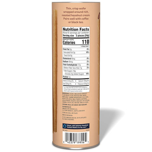 Aplenty 5 oz Amazon Brand - , Hazelnut Rolled Wafers