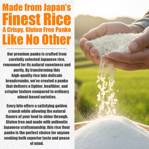 Store (100%), 15.9 oz (450g) Gluten-Free & Wheat-Free Rice Flour Panko Made from Japanese Rice, Single Ingredient Light