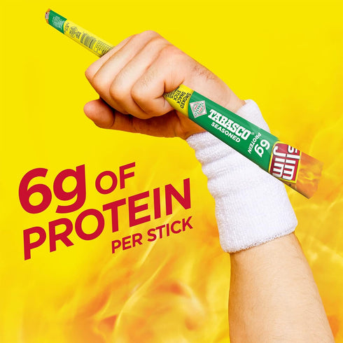 6g 0.97 oz. (24 Count) Slim Jim Giant Smoked Meat Sticks, Tabasco Flavor, Protein Per Stick