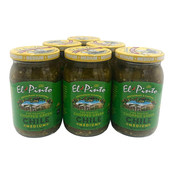 El Pinto - Medium Roast Chopped Green Chile (16 oz, 6 Pack)