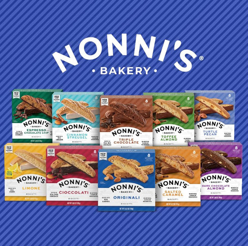 3 6.88 oz Nonni's Triple Chocolate Biscotti Italian Cookies - Boxes Triple Chocolate Italian Biscotti Cookies w/Dark
