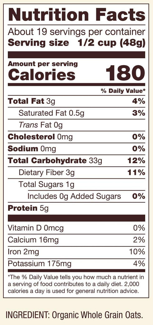 32oz (Pack 4) Bob's Red Mill Organic Old Fashioned Rolled Oats, of - Non GMO, Whole Grain, Vegan, Kosher