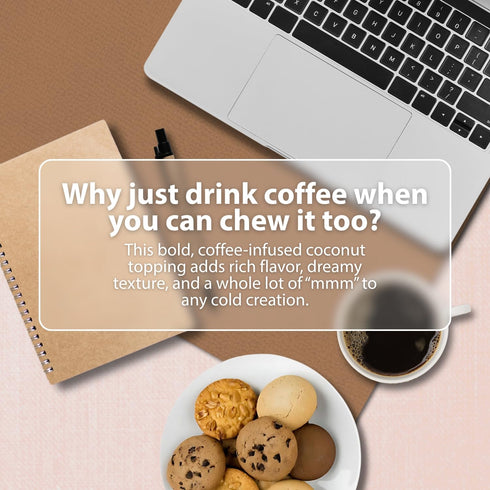2.2 lbs (1 Soeos Coffee Flavored Coconut Jelly Strips, Kg), Coffee Coconut Jelly for Boba Tea, Sweet and Chewy Tropical
