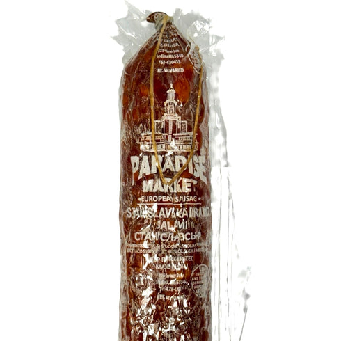 TEAMORE 1.5 lb Paradise Market Stanislavska Brand Dry Salami, Traditional European Style Naturally Smoked and Cured