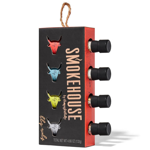 Smokehouse Gift Set by Thoughtfully, Vegan and Vegetarian Barbecue Rubs, Set of 4 Flavors: Cajun, Caribbean, Memphis,