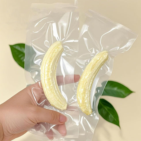 GCYYSIQS 2bags Bananas,60g/2.11oz/bag,Crispy,Freeze-Dried 3 4 Freeze Dried Fruit Snack,about to Whole Bananas/bag