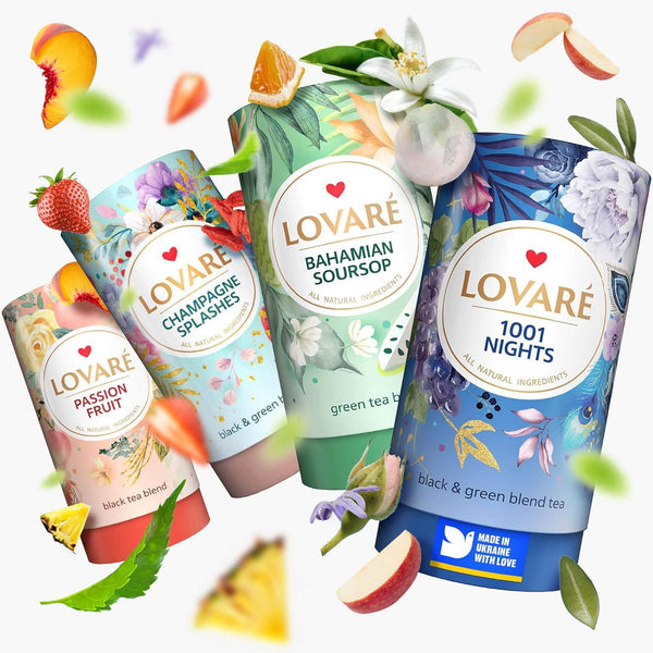 LOVARE Loose Leaf Tea 80 g - Made in Ukraine - Assorted