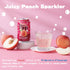 Pack 12, 11.2 Oz NLIFE Sparkling Popping Boba Drinks - Peach Canned Boba Drink with Yogurt Style Bursting Pearls