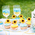 60 Pieces Sunflower Cupcake Toppers, Yellow Flower Cake Picks for Wedding Party Supplies